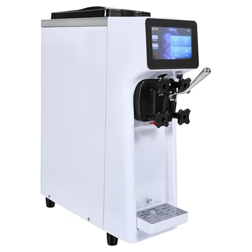 VEVOR Commercial Ice Cream Machine, 1000W Single Flavor Soft Serve Ice Cream Maker, 10.6 QT/H Yield, 4L Hopper & 1.6L Cylinder, Touch Screen, Auto Clean & Pre-Cooling, Countertop Restaurant Snack Bar - My Kitchen Products