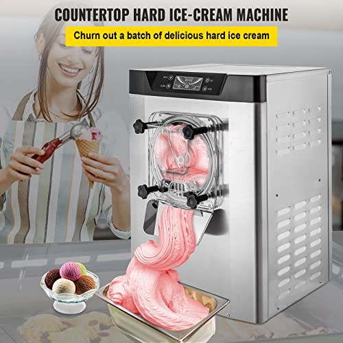 VEVOR Commercial Ice Cream Machine 1400W 20/5.3 Gph Hard Serve Ice Cream Maker with LED Display Screen Auto Shut-Off Timer One Flavors Perfect for Restaurants Snack bar Supermarkets - My Kitchen Products