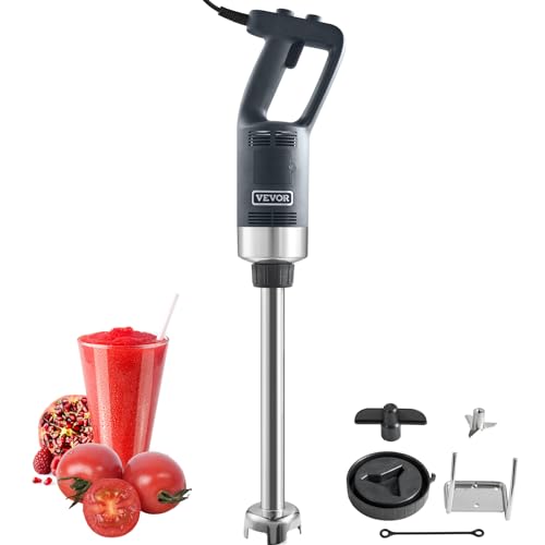 VEVOR Commercial Immersion Blender, 750W 16" Heavy Duty Hand Mixer, Variable Speed Kitchen Stick Mixer with 304 Stainless Steel Blade, Multi-Purpose Portable Mixer for Soup, Smoothie, Puree, Baby Food - My Kitchen Products