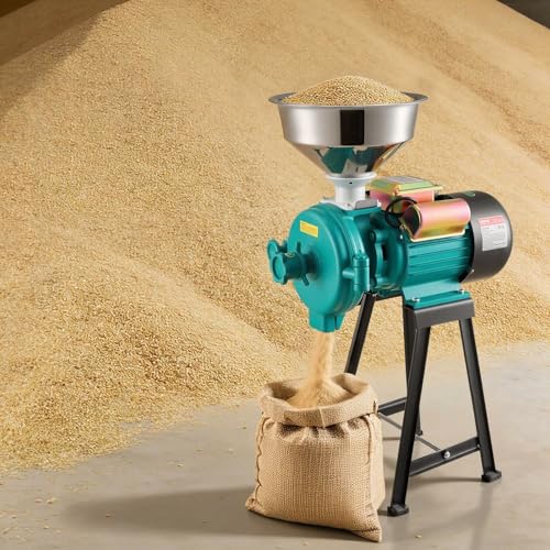 VEVOR Electric Grain Mill Grinder, Commercial Spice Grinders, 1500W Cast Iron Pulverizer Powder Machine with Non-Slip Rubber Feet, for Dry Grains, Spices, Cereals, Coffee, Corn & Pepper - My Kitchen Products