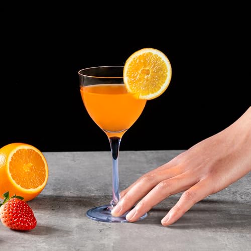 VIFVOR Martini Glasses Set of 6, Nick and Nora Glasses - 6oz Hand Blown Lead-Free Crystal Cocktail Glasses for Martini, Manhattan, Negroni, Aperitifs - Elegant Bar Glassware in Gift Box - My Kitchen Products