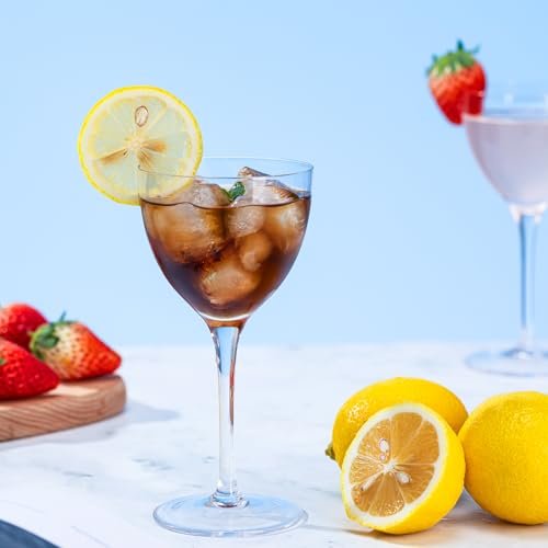 VIFVOR Martini Glasses Set of 6, Nick and Nora Glasses - 6oz Hand Blown Lead-Free Crystal Cocktail Glasses for Martini, Manhattan, Negroni, Aperitifs - Elegant Bar Glassware in Gift Box - My Kitchen Products