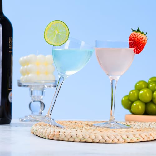 VIFVOR Martini Glasses Set of 6, Nick and Nora Glasses - 6oz Hand Blown Lead-Free Crystal Cocktail Glasses for Martini, Manhattan, Negroni, Aperitifs - Elegant Bar Glassware in Gift Box - My Kitchen Products
