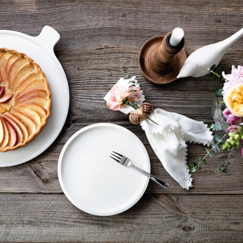 Villeroy & Boch Artesano Original 16-Piece Dinnerware Set, Service for 4, Dinner and Salad Plates, Pasta and Rice Bowls, Premium Porcelain, Made in Germany, Microwave and Dishwasher Safe, Creamy White - My Kitchen Products