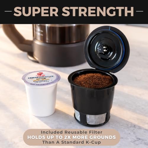 VINCI Micro Café Smallest Single-Serve Coffee Brewer | Compatible with Keurig K-Cups, K-Pods | Glass Carafe | Enclosed Brewing for Hotter Coffee | Large Capacity Reusable Filter Cup Included (Red) - My Kitchen Products