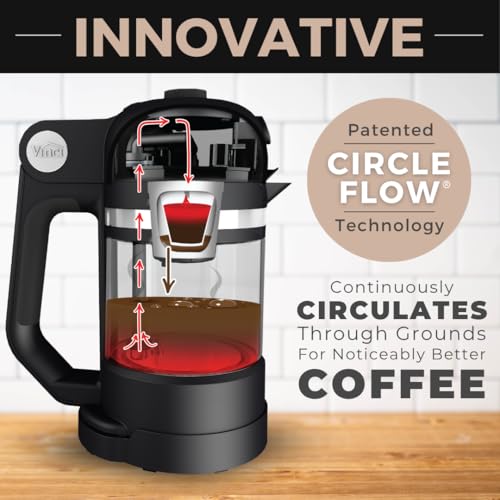 VINCI Micro Café Smallest Single-Serve Coffee Brewer | Compatible with Keurig K-Cups, K-Pods | Glass Carafe | Enclosed Brewing for Hotter Coffee | Large Capacity Reusable Filter Cup Included (Red) - My Kitchen Products