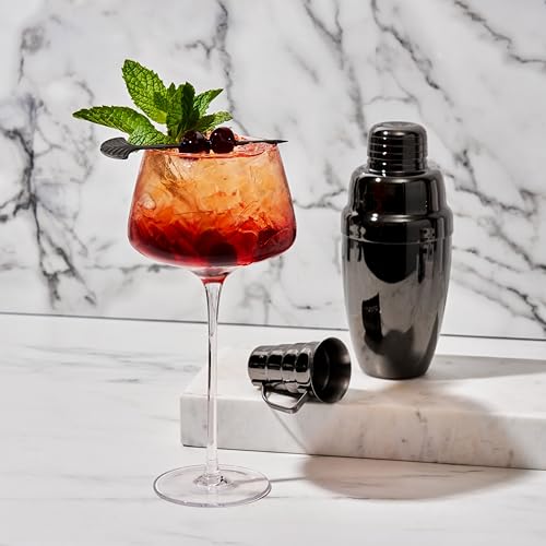 Viski Angled Stemmed Cocktail Glasses for Aperol Spritz, Campari Spritz, Tonic, Classic Cocktails, Elegant Long Stem Crystal Drinking Glasses, Perfect for Party Events & Celebrations, 16 oz, Set of 2 - My Kitchen Products