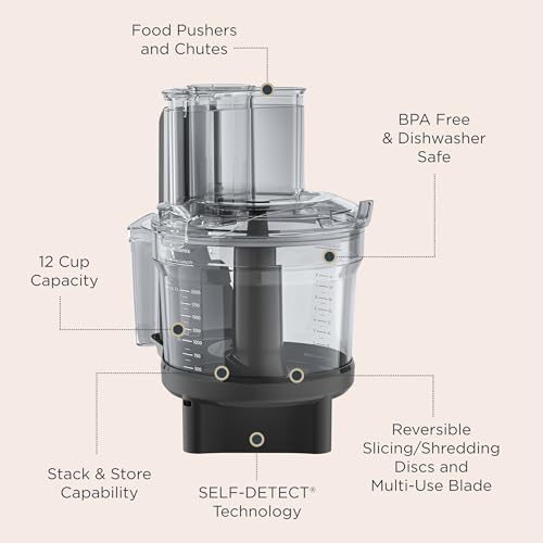 Vitamix 12-Cup Food Processor Attachment with SELF-DETECT, BPA-Free, with Multi-Use Blade and Two Reversible Discs, Compatible with Ascent and Venturist Series Vitamix Blenders - My Kitchen Products