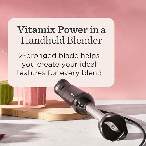 Vitamix 2-Speed Immersion Blender + Whisk Attachment, Professional-Grade Hand Blender with 350-Watt Motor and Stainless-Steel Blade, Black - My Kitchen Products