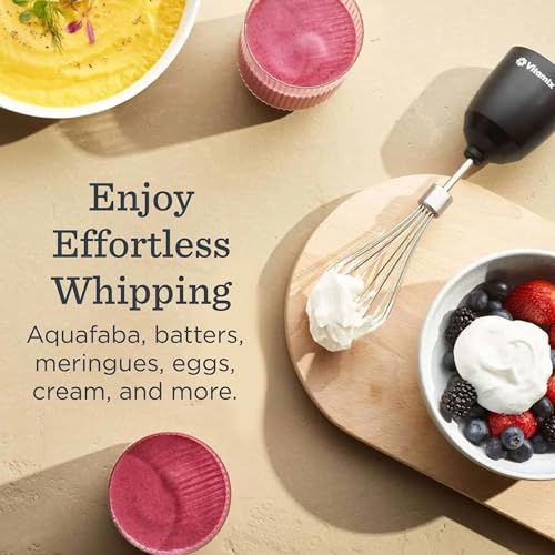 Vitamix 2-Speed Immersion Blender + Whisk Attachment, Professional-Grade Hand Blender with 350-Watt Motor and Stainless-Steel Blade, Black - My Kitchen Products
