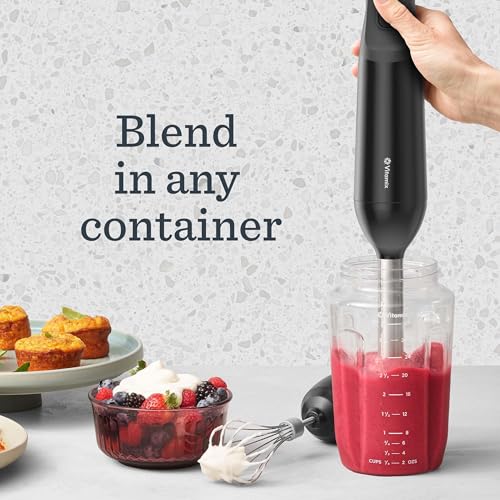 Vitamix 2-Speed Immersion Blender + Whisk Attachment, Professional-Grade Hand Blender with 350-Watt Motor and Stainless-Steel Blade, Black - My Kitchen Products