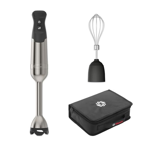 Vitamix 5-Speed Immersion Blender 3-Piece Bundle with Whisk Attachment and Storage Case, Professional-Grade Hand Blender with 625-Watt Motor and Stainless-Steel Blade, Stainless Steel/Black - My Kitchen Products