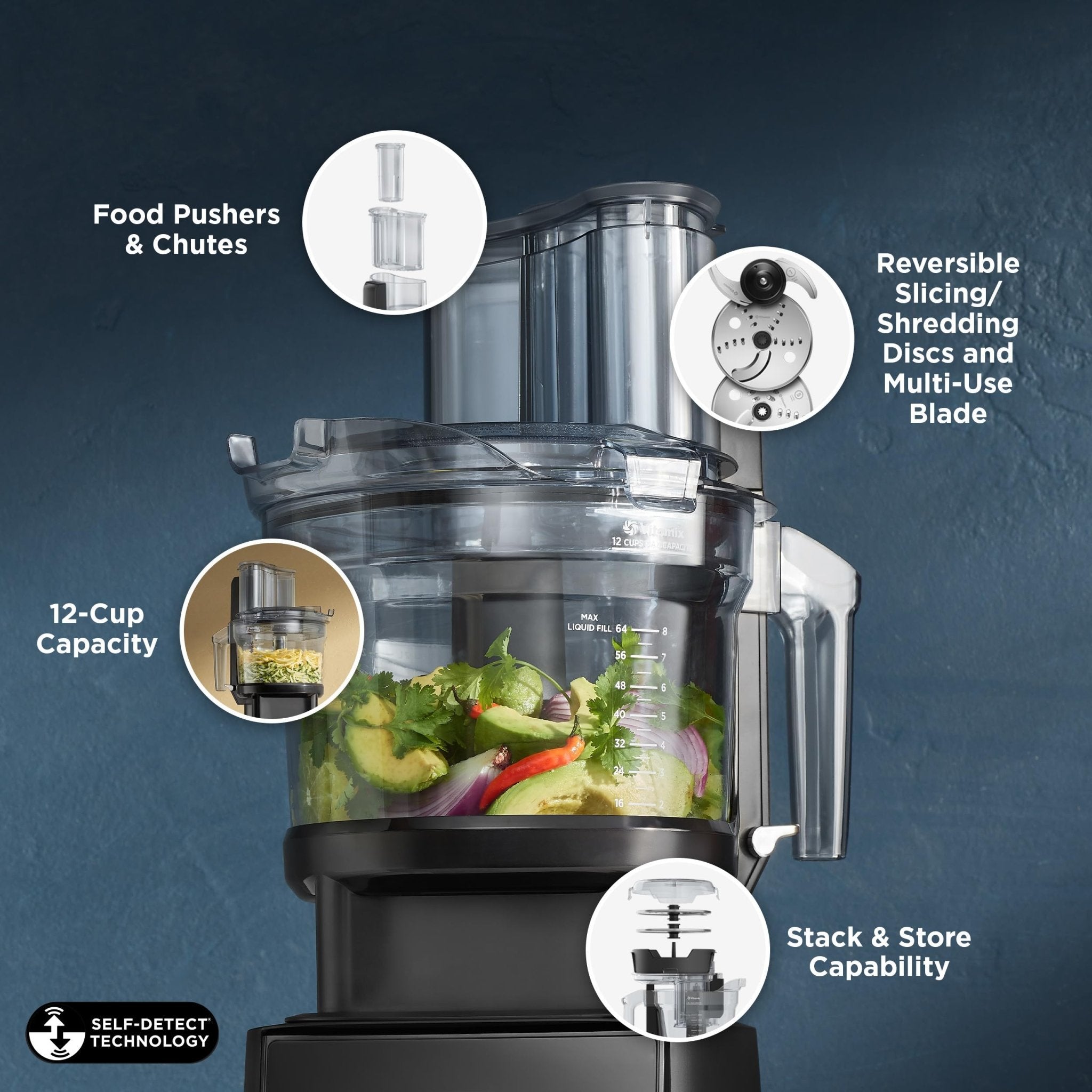 Vitamix Ascent X2 SmartPrep Kitchen System, Professional-Grade Blender, Stainless-Steel Blades, 12-Cup Food Processor Attachment, 48 Oz Blender Container, Black - My Kitchen Products