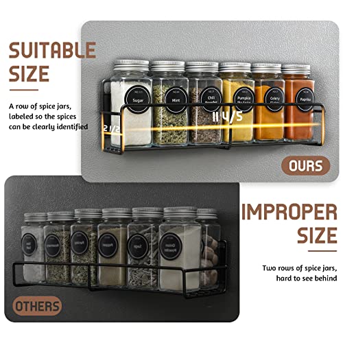 VITEVER Magnetic Spice Rack, 4 Pack, 24 Square Glass Jars with Lids, Quick-Find Pre-Printed Labels, Funnel, Space Saver, Refrigerator and Microwave Oven Organizer - My Kitchen Products