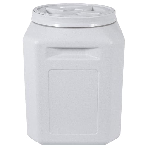 Vittles Vault Traditional Pet Food Storage Container For Dog Kibbles/Bird Seed/Oatmeal/Rice/Flour/Cereal, BPA Free Plastic, Sealed Airtight For Cat Food, Up To 50 lb, Made in USA, With Scoop, Gray - My Kitchen Products
