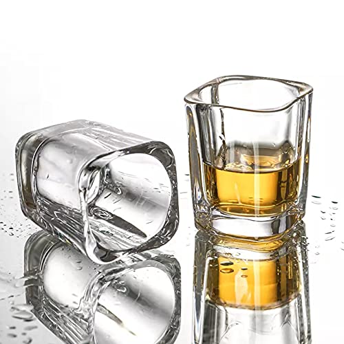 Vivimee 30 Pack Heavy Base Shot Glasses Bulk, 2.2 oz Square Shot Glass Set, Clear Espresso Shot Glass, Small Whiskey Shot Glasses for Vodka, Whiskey, Tequila, Espressos, Spirits & Liquors - My Kitchen Products