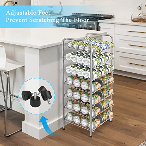 Vrisa Can Organizer for Pantry 7-tier Can Organizer Can Good Organizer for Pantry Shelf Holds up to 84 Cans Can Rack Dispenser for Pantry, Kitchen, Cabinet Silver - My Kitchen Products