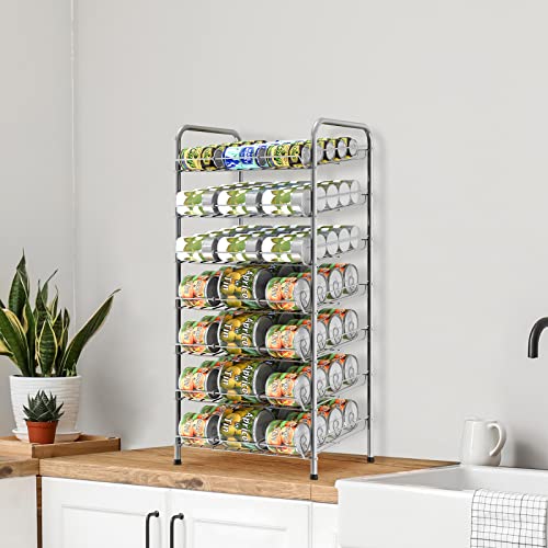 Vrisa Can Organizer for Pantry 7-tier Can Organizer Can Good Organizer for Pantry Shelf Holds up to 84 Cans Can Rack Dispenser for Pantry, Kitchen, Cabinet Silver - My Kitchen Products