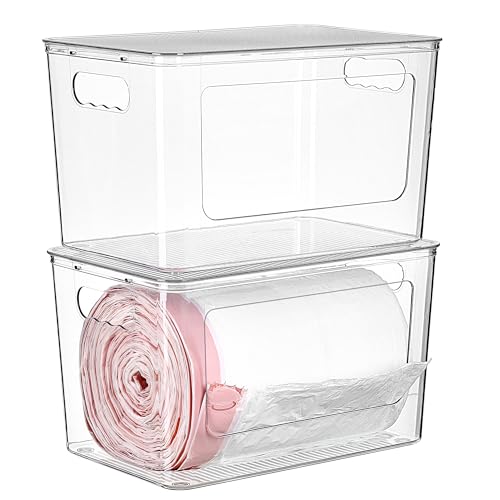Vtopmart 2 Pack Trash Bag Holder, Stackable Garbage Bag Dispenser for 13/30/33 Gallon