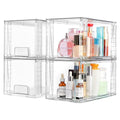 Vtopmart 4 Pack Large Stackable Storage Drawers,Easily Assemble Acrylic Bathroom Closet Undersink Organizers and Storage,Plastic Bins for Kitchen Cabinets,Pantry,Makeup,Medicine Organization - My Kitchen Products