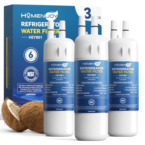 W10295370A Water Filter Replacement Compatible with Whirlpool EDR1RXD1, Everydrop Filter 1, EDR1RXD1B, WHR1RXD1, W10276924, W10291030, 9930 9930P 46-9930 46-9081 9081 P8RFWB2L, 3 Pack - My Kitchen Products