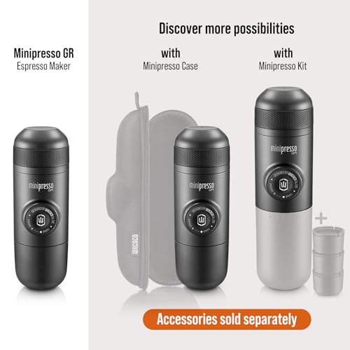 Wacaco Minipresso GR, Portable Espresso Machine, Compatible Ground Coffee, Hand Coffee Maker, Travel Gadgets, Manually Operated, Perfect for Camping, Hiking - My Kitchen Products