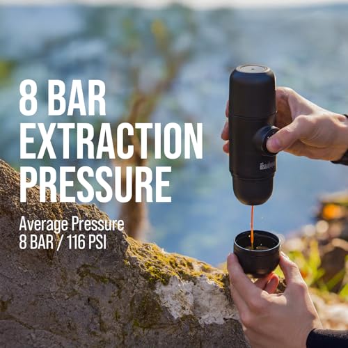 Wacaco Minipresso GR, Portable Espresso Machine, Compatible Ground Coffee, Hand Coffee Maker, Travel Gadgets, Manually Operated, Perfect for Camping, Hiking - My Kitchen Products