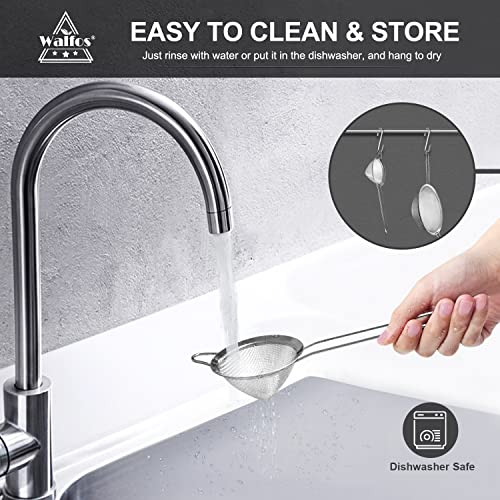 Walfos Small Fine Mesh Strainer for Cocktail & Tea, Mini Stainless Steel Sieve with Handle, 3.15 Inch Metal Strainers for Juicing, Coffee, Drinks, Tea Herbs - My Kitchen Products