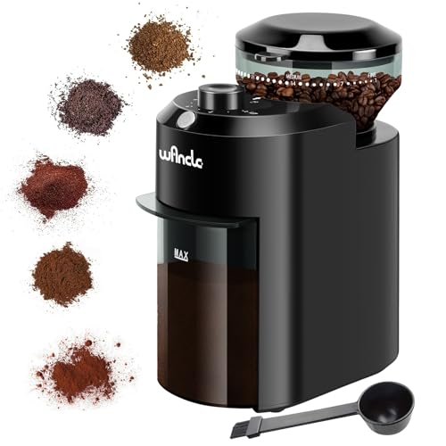 Wancle Electric Burr Coffee Grinder - Adjustable with 28 Precise Grind Settings for 12 Cups - Professional Coffee Bean Grinder (Plastic, Black) - My Kitchen Products