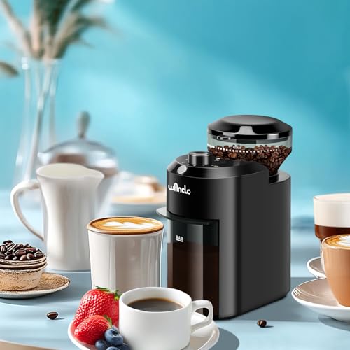Wancle Electric Burr Coffee Grinder - Adjustable with 28 Precise Grind Settings for 12 Cups - Professional Coffee Bean Grinder (Plastic, Black) - My Kitchen Products