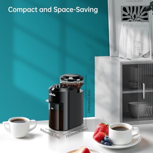 Wancle Electric Burr Coffee Grinder - Adjustable with 28 Precise Grind Settings for 12 Cups - Professional Coffee Bean Grinder (Plastic, Black) - My Kitchen Products