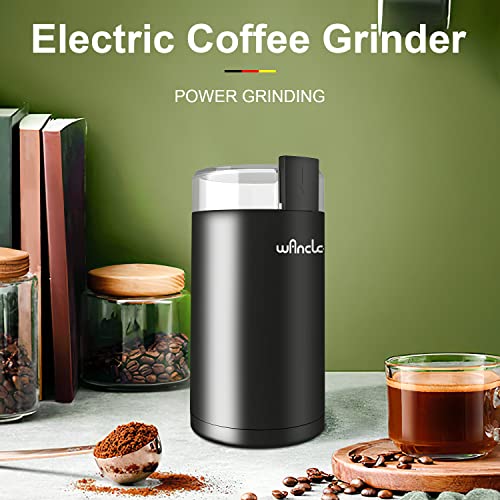 Wancle Electric Coffee Grinder, Spice Grinder, One Touch Coffee Mill for Beans, Spices and More, with Clean Brush Black - My Kitchen Products