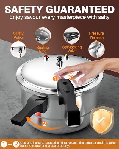 WantJoin 11Qt Aluminum Pressure Cooker w/Release Valve & Multiple Protective Devices,Pressure Canner Compatible with Gas & Induction Cooker,Canner Rack Included - My Kitchen Products