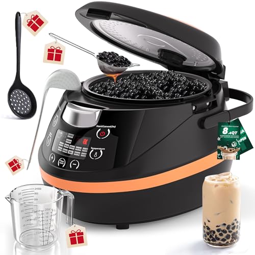 WantJoin Boba Maker - Commercial 8L Bubble Cooker Automatic Cooking Pot Tapioca Maker Warmer Machine for Bubble Tea Milk Tea Restaurant Dessert Stores, 1350W - My Kitchen Products