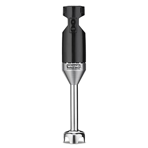 Waring Commercial Big Stix Light Duty Stick Immersion Hand Held Blender, 7" Fixed Shaft, Submersible, 2 Speed, 100 Watt, Professional Restaurant Kitchen Grade, 3 Gallon Capacity, 120V, 5-15P WSB33X, Black/Silver - My Kitchen Products