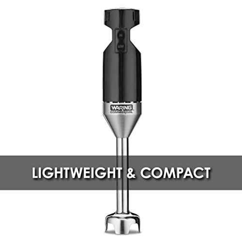 Waring Commercial Big Stix Light Duty Stick Immersion Hand Held Blender, 7" Fixed Shaft, Submersible, 2 Speed, 100 Watt, Professional Restaurant Kitchen Grade, 3 Gallon Capacity, 120V, 5-15P WSB33X, Black/Silver - My Kitchen Products