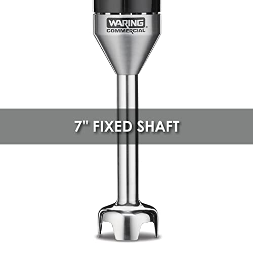 Waring Commercial Big Stix Light Duty Stick Immersion Hand Held Blender, 7" Fixed Shaft, Submersible, 2 Speed, 100 Watt, Professional Restaurant Kitchen Grade, 3 Gallon Capacity, 120V, 5-15P WSB33X, Black/Silver - My Kitchen Products