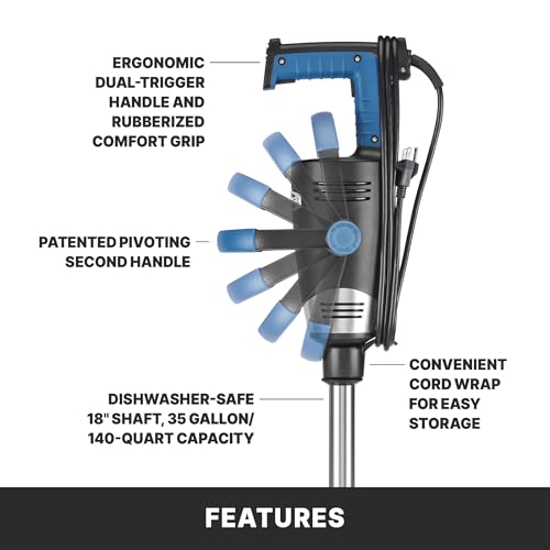 Waring Commercial EvolutionX Immersion Blender, 1.5 Horsepower Motor, 18" Stainless Steel Shaft, Variable Speed, 35-Gallon Capacity, for Professional Hand Blender for Kitchens & Catering, WSB650X - My Kitchen Products