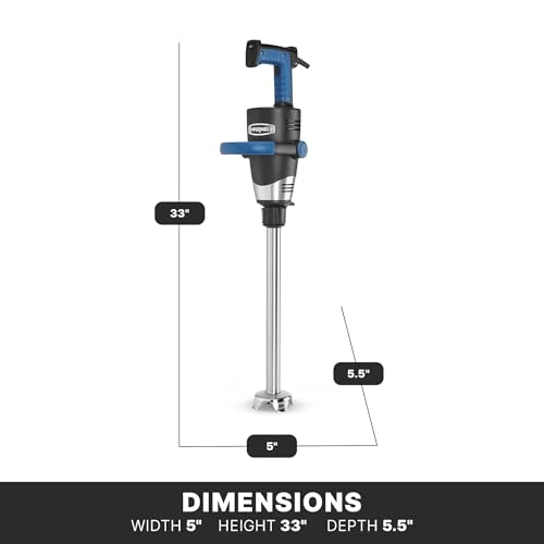 Waring Commercial EvolutionX Immersion Blender, 1.5 Horsepower Motor, 18" Stainless Steel Shaft, Variable Speed, 35-Gallon Capacity, for Professional Hand Blender for Kitchens & Catering, WSB650X - My Kitchen Products