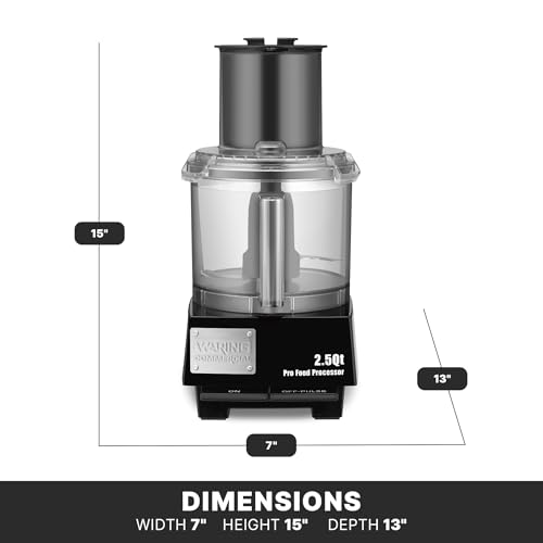 Waring Commercial Food Processor, 2.5 Quart Capacity, 3/4 Horsepower Motor, Vegetable Chopper for Professional Kitchens, WFP11S - My Kitchen Products