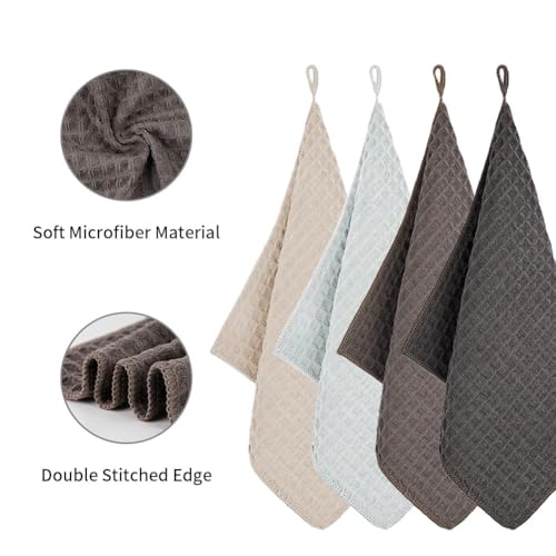watchget Barista Microfiber Cloths - 4 Pack (12"x12") Professional Cleaning Towels for Espresso Machines, Steam Wands & Countertops Essential Coffee Bar Accessories - My Kitchen Products