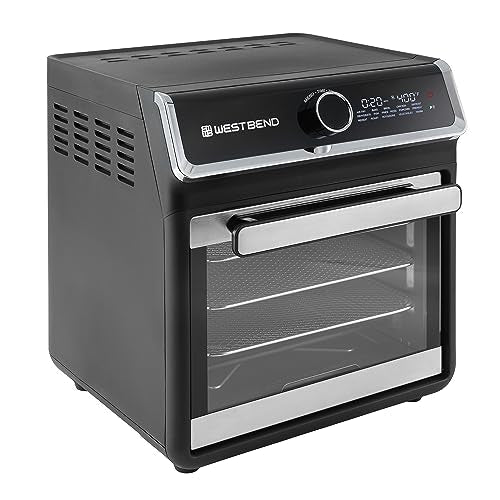 West Bend Air Fryer Oven 15-Quart Capacity with Digital Controls Easy-View Door and 16 Cooking Presets, Includes Eight Cooking Accessories, 1000-Watts, Black - My Kitchen Products