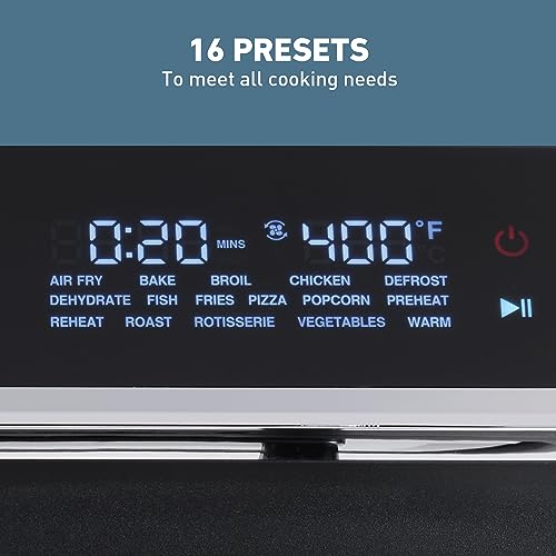 West Bend Air Fryer Oven 15-Quart Capacity with Digital Controls Easy-View Door and 16 Cooking Presets, Includes Eight Cooking Accessories, 1000-Watts, Black - My Kitchen Products