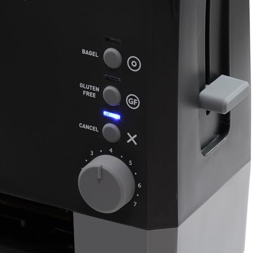 West Bend QuikServe Toaster, 2-Slice Wide-Slot Slide-Through Bread Toaster with Bagel and Gluten-Free Settings and Cool-Touch Exterior Fast Toasting, Includes Removable Serving Tray, 1400-Watts, Black - My Kitchen Products