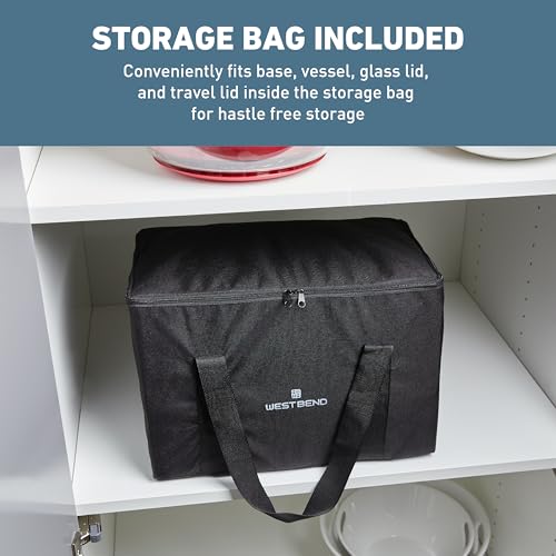 West Bend Versatility Slow Cooker Large Capacity Non-stick Cooking Vessel & Variable Temperature Heating Base Includes Travel Lid and Storage Bag, Range and Oven-Safe Cooking Pot, 5-Quart, Silver - My Kitchen Products