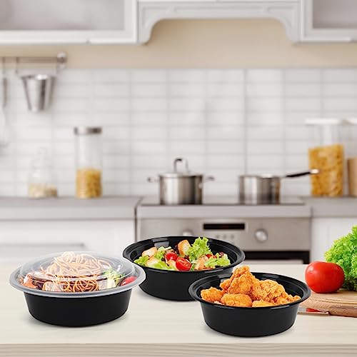 WGCC Meal Prep Containers with Lids - 50Pack 32OZ Meal Bowls, Round To Go Containers, BPA-Free, Freezer & Dishwasher Safe - My Kitchen Products
