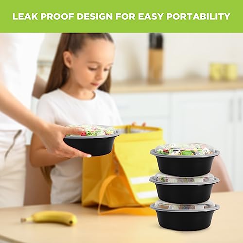 WGCC Meal Prep Containers with Lids - 50Pack 32OZ Meal Bowls, Round To Go Containers, BPA-Free, Freezer & Dishwasher Safe - My Kitchen Products