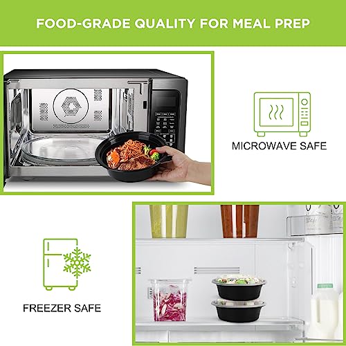 WGCC Meal Prep Containers with Lids - 50Pack 32OZ Meal Bowls, Round To Go Containers, BPA-Free, Freezer & Dishwasher Safe - My Kitchen Products