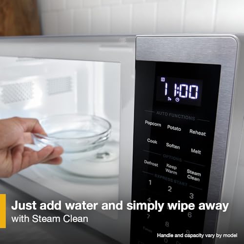 Whirlpool WMCS3019RB Countertop Microwave with Turntable 0.9 Cu. Ft, Steam Clean, 900 Watt Microwave, Black - My Kitchen Products