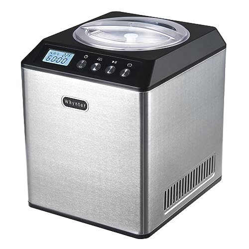 Whynter Ice Cream Maker Machine Automatic 2.1 Qt. Upright with Built-In Compressor, LCD Digital Display & Timer, No Pre-Freezing, ICM-201SB, Stainless Steel - My Kitchen Products